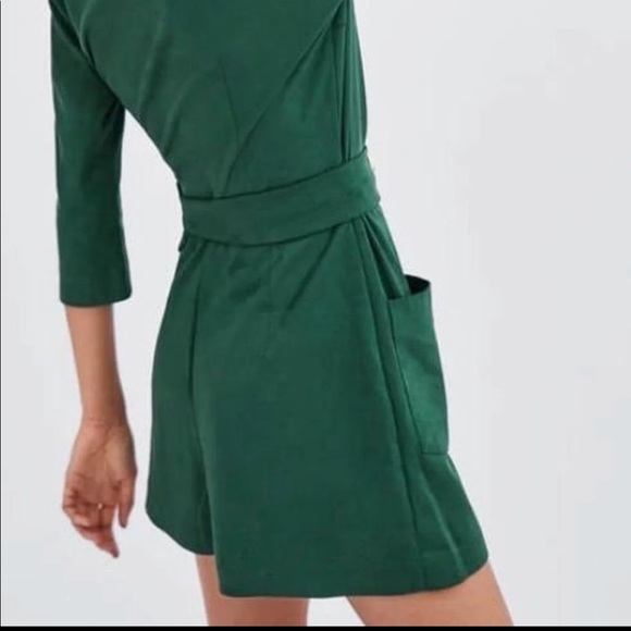 COPY - Emerald green suede romper - Picture 2 of 5